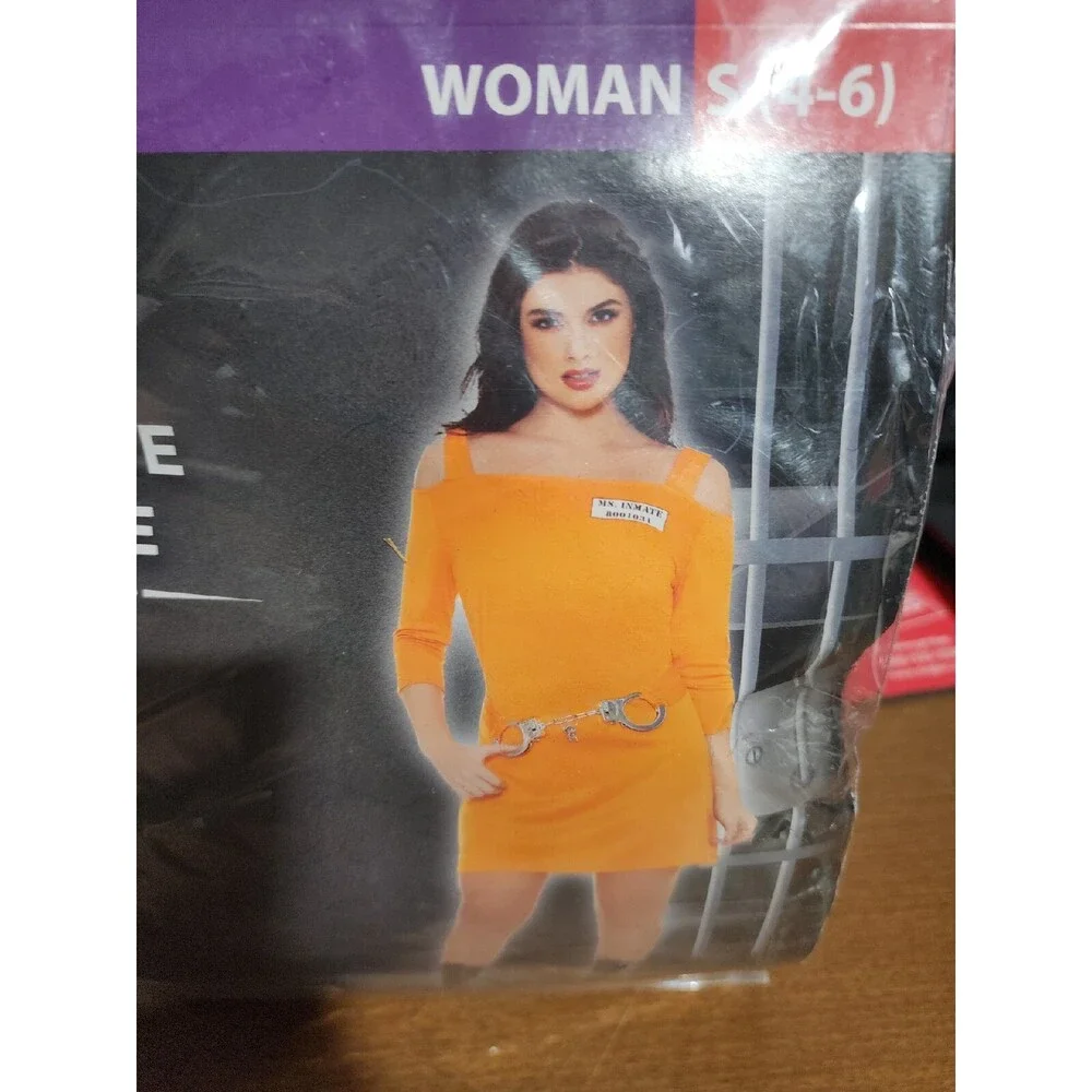 XX 3363 Inmate Babe Orange Woman Costume
